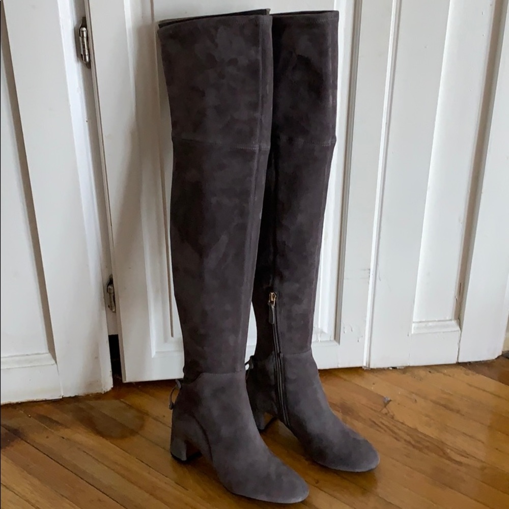 Tory Burch Gigi over the knee ankle tie boots